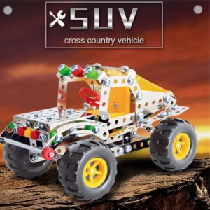 213pcs Steel Block Toys Kids Car Toys SUV Power Vehicles Baby Boys Super Car For Children Gift Toys (SUV)