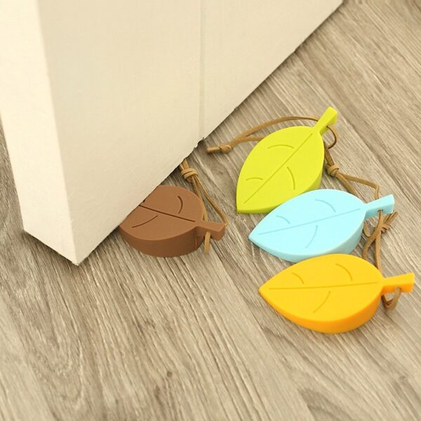 Home Decor Security Card Hanging Door Stopper Silicone Door Stop Safety Baby 1 Pcs Home Improvements Cute Cartoon Leaf Style