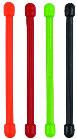 Nite Ize Original Gear Tie, Reusable Rubber Twist Tie, 3-Inch, Assorted Colors, 4 Pack, Made in the USA
