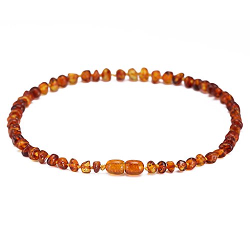 Amber Necklace Gift Set(Unisex)(Cognac)(13 Inches) - Handcrafted, Lab-Tested, Authentic Amber