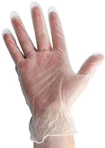 Medpride Medical Vinyl Examination Gloves | Latex and Powder Free | Disposable, Ultra-Strong, Clear | Food Handling Use