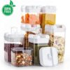 Airtight Food Storage Containers, Vtopmart 7 Pieces BPA Free Plastic Cereal Containers with Easy Lock Lids, for Kitchen Pantry Organization and Storage, Include 24 Labels
