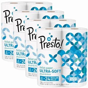 Amazon Brand - Presto! 308-Sheet Mega Roll Toilet Paper, Ultra-Soft, 24 Count